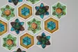 Rut Bryk Postcard Hexagon Blue & Yellow - - 2544 - 3